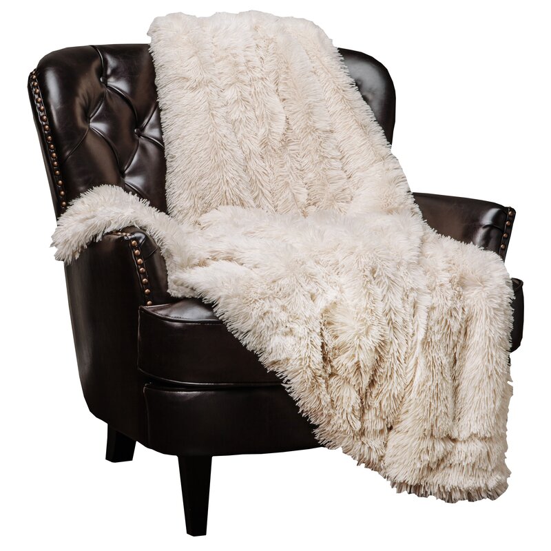 Dedrick shaggy super elegent 2024 sherpa long fur throw